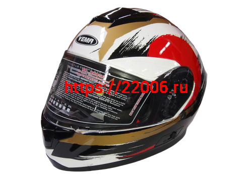 Шлем интеграл YM-831 "YAMAPA" CAT WHITE, BLUE YELLOW, размер L (прозрачный визор) NEW (6 шт упак.) Шлем интеграл YM-831 "YAMAPA" CAT WHITE, BLUE YELLOW, размер L (прозрачный визор) NEW (6 шт упак.)