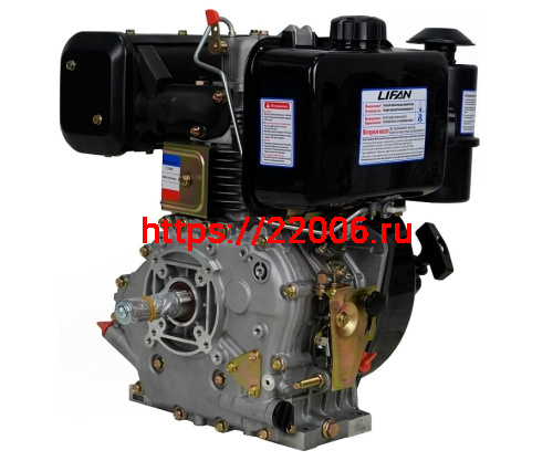 Двигатель LIFAN 13 л.с. С188F дизельный (вал d25 мм) руч старт, без кат. фото 2