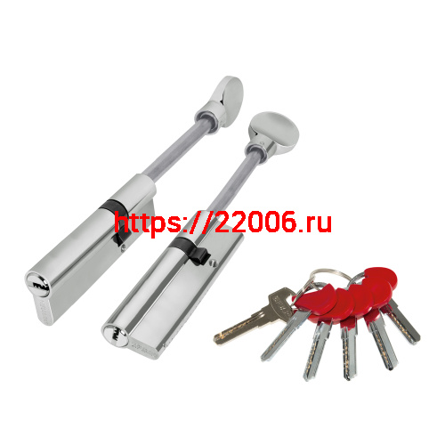 Цилиндровый Fuaro (Фуаро) механизм (D-PRO507-8/95) D-PRO5007-8Tang95(60+10+25) CP хром 5+1Key со штоком перекод.