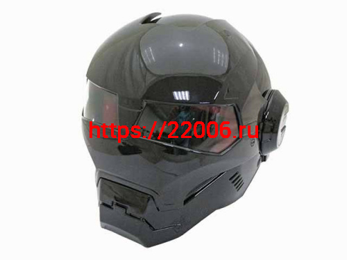 Мотошлем закрытый MASEI 610 черный (XL)