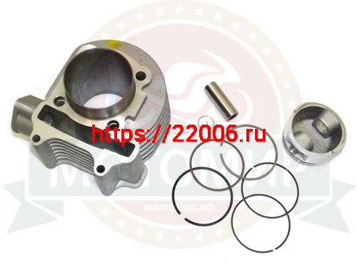 Цилиндр в сборе с поршнем 4-х такт.скут.(180см3) 62,00мм 162QMJ Гиро(цилиндр+поршень+палец D15mm+кол фото 3 Цилиндр в сборе с поршнем 4-х такт.скут.(180см3) 62,00мм 162QMJ Гиро(цилиндр+поршень+палец D15mm+кол фото 3