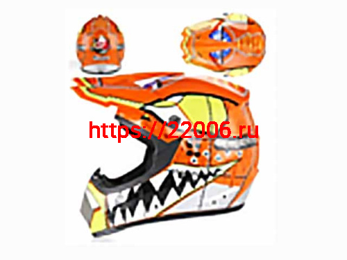 Мотошлем VIRTUE MD-905 Кросс оранжевый с черно-салатовым рисунком (M) Мотошлем VIRTUE MD-905 Кросс оранжевый с черно-салатовым рисунком (M)