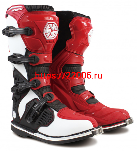 Мотоботы Scoyco MBM001 красные 45