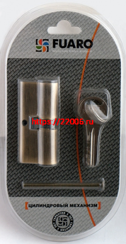 Цилиндровый Fuaro (Фуаро) механизм R600/70 mm-BL (30+10+30) PB латунь 5 кл. БЛИСТЕР фото 3