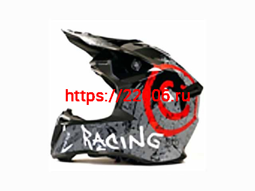 Мотошлем VIRTUE MD-902 Кросс черный матовый с серым граффити (S) Мотошлем VIRTUE MD-902 Кросс черный матовый с серым граффити (S)