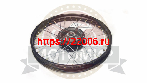 Обод 17" передний спицы, барабан. тормоз 1,4-17  TRICKLER XY110-17A в сборе (НАБОР) фото 2