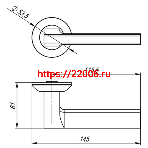 Ручка Punto (Пунто) раздельная R.TL54.BLADE (BLADE TL) BL-24 черный фото 3