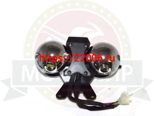 Щиток приборов трицикл в сборе круглый (спидометр+тахометр) фото 2