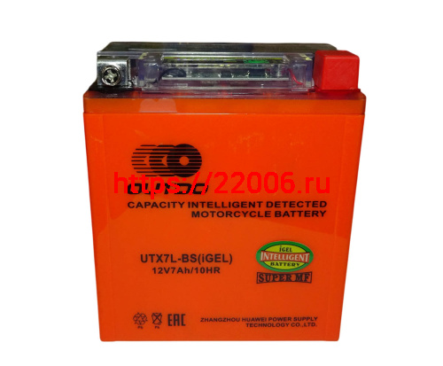 Аккумулятор 12В 7 А/ч UTX7L-BS iGEL, OUTDO (114х71х131) обратная пол. фото 2 Аккумулятор 12В 7 А/ч UTX7L-BS iGEL, OUTDO (114х71х131) обратная пол. фото 2