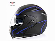 Мотошлем VIRTUE MD-808 трансформер с визором черно-синий матовый (S)