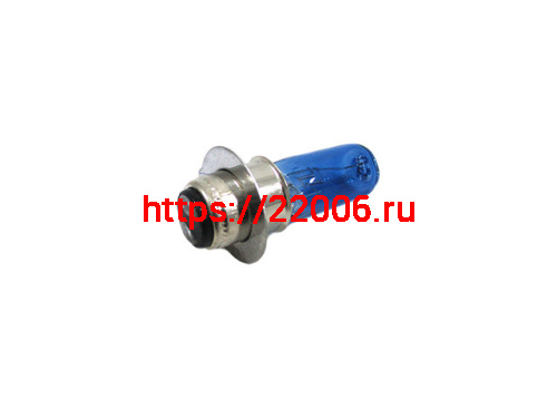 Лампа головного света галоген Р15D-25-1 12V18/18W синяя Лампа головного света галоген Р15D-25-1 12V18/18W синяя