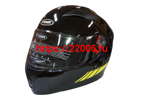 Шлем интеграл YM-832 "YAMAPA", черно-желтый, красный, размер M Шлем интеграл YM-832 "YAMAPA", черно-желтый, красный, размер M