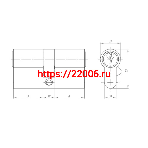 Цилиндровый Ajax (Аякс) механизм (AZ100/95) AZ1000Key95 (30+10+55) CP хром фото 3 Цилиндровый Ajax (Аякс) механизм (AZ100/95) AZ1000Key95 (30+10+55) CP хром фото 3