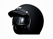 Мотошлем VIRTUE MD-211 открытый с козырьком и визором черный матовый (XL)