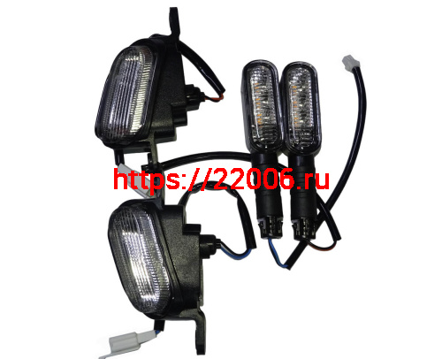 Боковой фонарь электро скутер М6 (компл. 4шт) (L7030000554, L7040000550, L7050000244, L7060000237) фото 2
