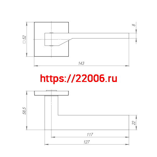 Ручка Ajax (Аякс) раздельная K.JS51.CLEVER BL-24 черный фото 3