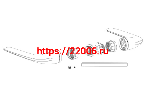 Ручка Armadillo (Армадилло) раздельная K.ART30.CLARITY BL-26 черный фото 4