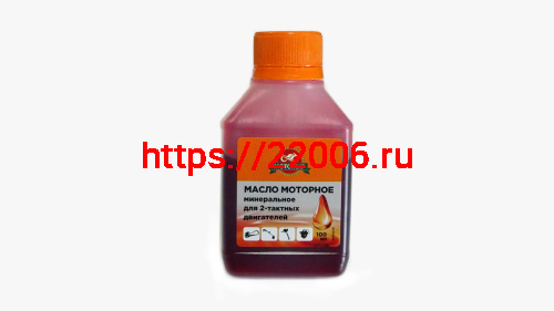 Масло  МОТОМИР для 2т двигателей, минеральное (+НАКЛ) API TB (100мл.) флакон (30шт. в уп.)