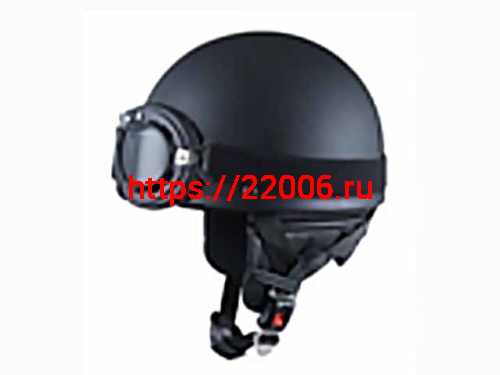 Мотошлем VIRTUE MD-510 ретро черный матовый (M) без очков Мотошлем VIRTUE MD-510 ретро черный матовый (M) без очков