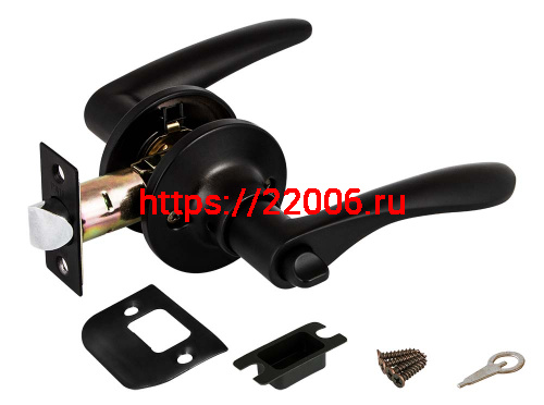 Ручка Fuaro (Фуаро) защелка DK620/BL BL-PS (620/BL BL-P) (без фик.) черный